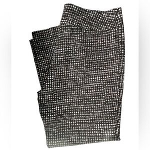 NIC + ZOE Black, Brown & White Abstract Print Pants | Stretch | Chic | Size 12P